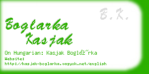 boglarka kasjak business card